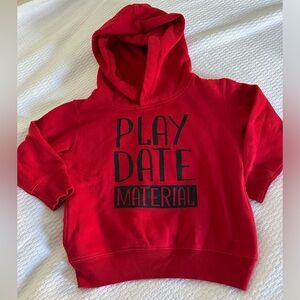 Play date material toddler hoodie